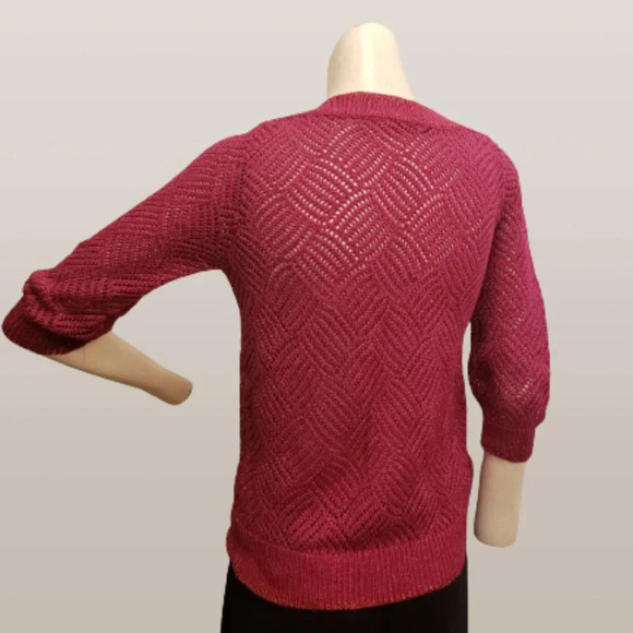 ESPRIT Sparkly Pink Sweater LARGE womens XSMALL - Picture 5 of 6